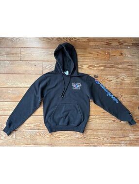 Champion x Santa Cruz Black Pullover Hoodie Sleeve Logo Men’s XS Skate